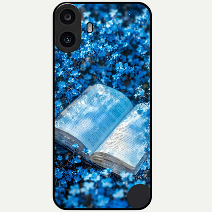  Blue Bloom Tales Glass Case For CMF Phone 1 back cover – full design glossy printed glass finish