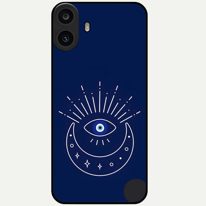  Blue Evil Eye Glass Case For CMF Phone 1 back cover – full design glossy printed glass finish