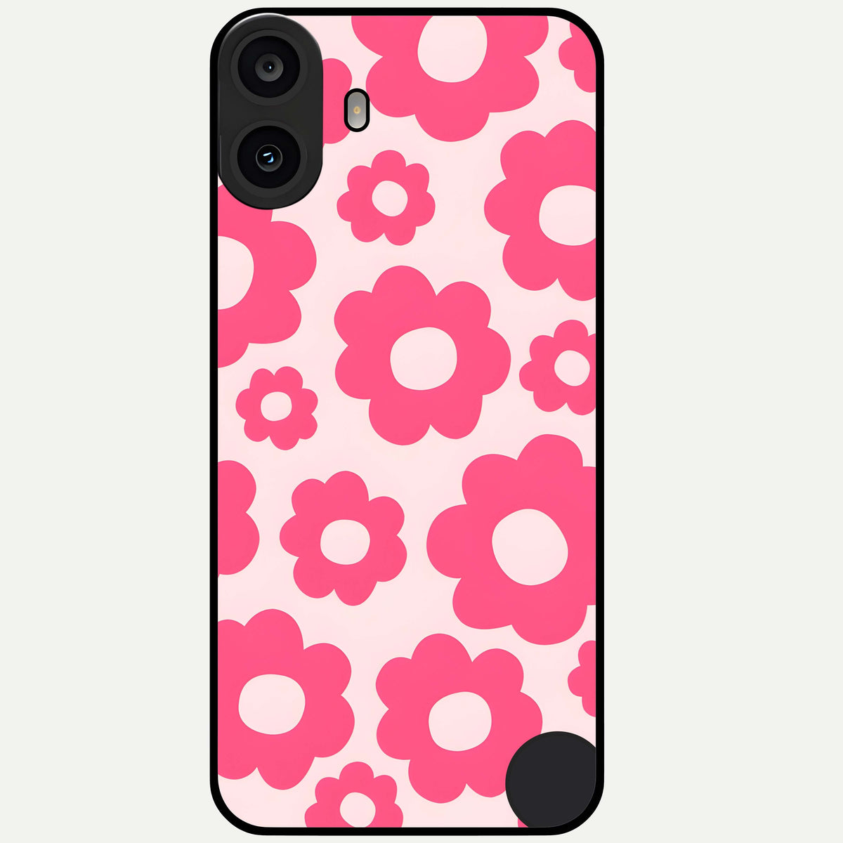  Blush Flower Pop Glass Case For CMF Phone 1 back cover – full design glossy printed glass finish