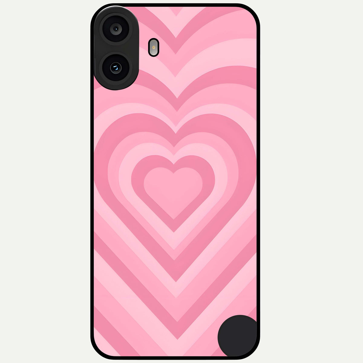 Blush Heart Waves Glass Case For CMF Phone 1 back cover – full design glossy printed glass finish
