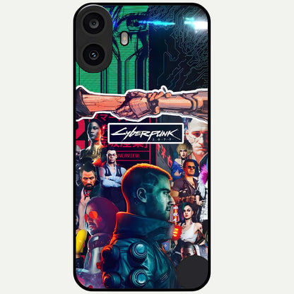  CYBERPUNK Legacy Glass Case For CMF Phone 1 back cover – full design glossy printed glass finish
