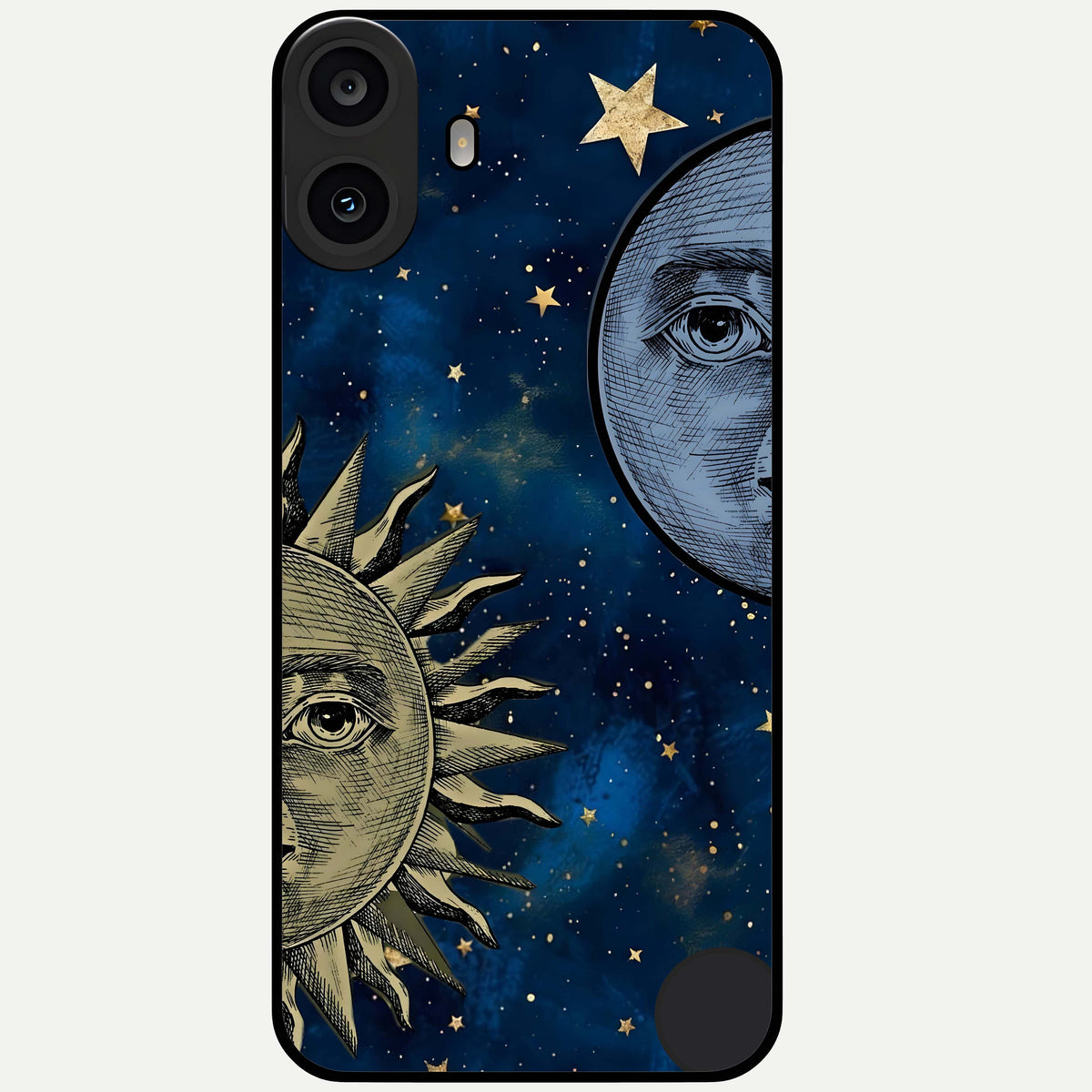  Celestial Moon With Sun Glass Case For CMF Phone 1 back cover – full design glossy printed glass finish