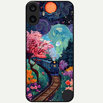  Celestial Train Journey Glass Case For CMF Phone 1 back cover – full design glossy printed glass finish