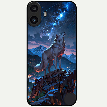  Celestial Wolf Howl Glass Case For CMF Phone 1 back cover – full design glossy printed glass finish