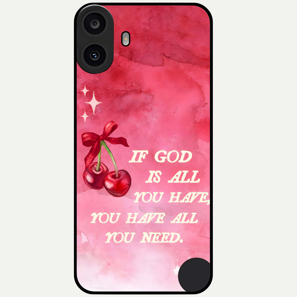  Cherry Quote Glass Case For CMF Phone 1 back cover – full design glossy printed glass finish