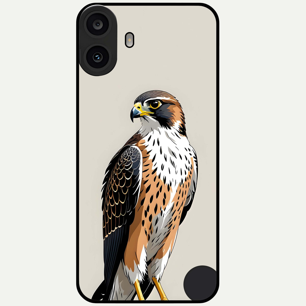  Clever Eagle Glass Case For CMF Phone 1 back cover – full design glossy printed glass finish