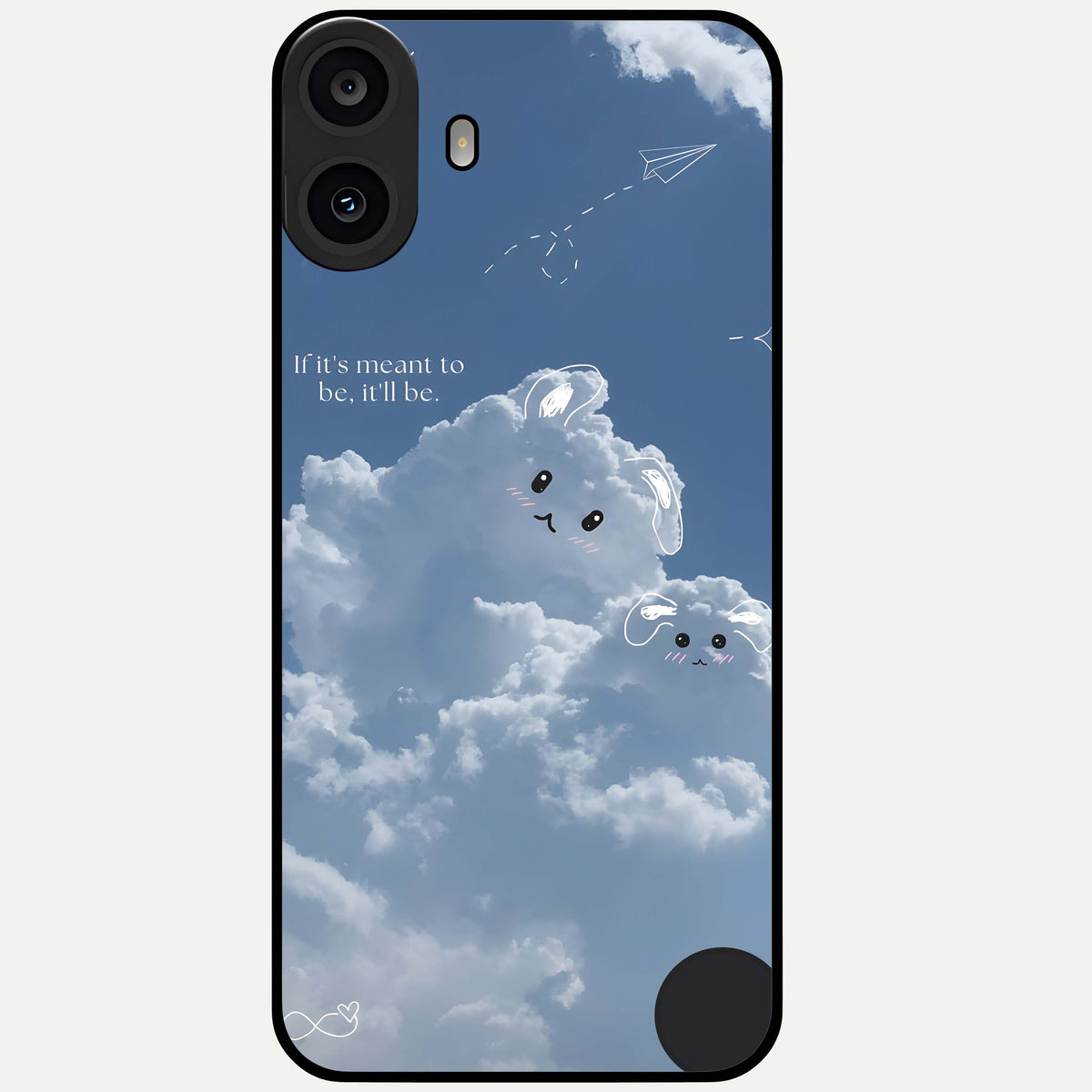  Cloud Bunny Dreams Glass Case For CMF Phone 1 back cover – full design glossy printed glass finish
