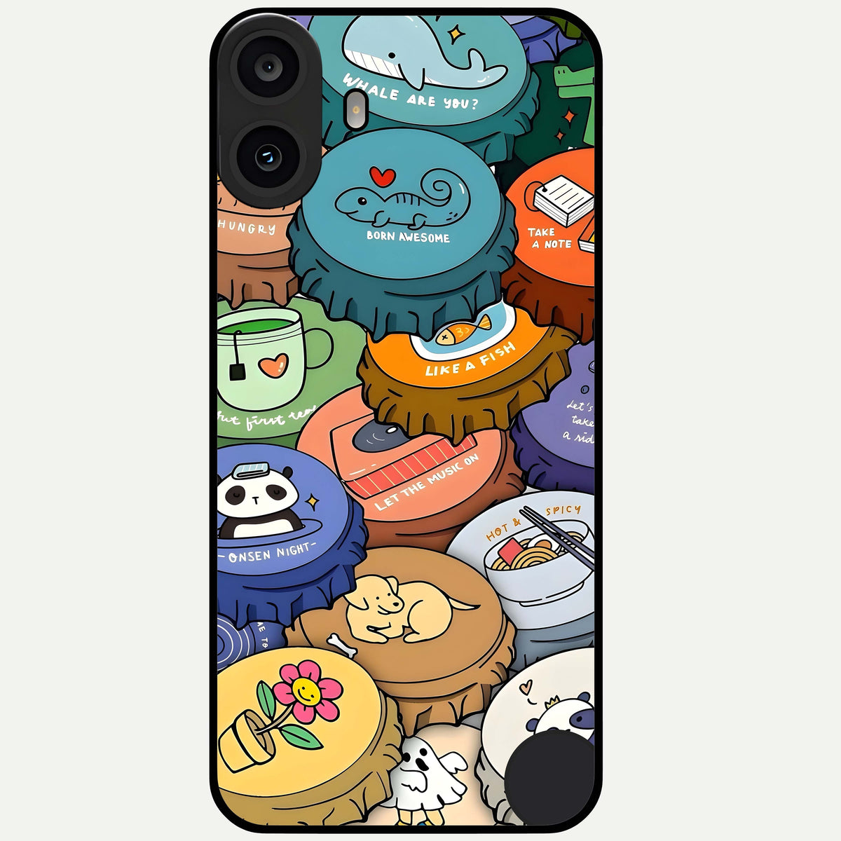  Coins Patterns Glass Case For CMF Phone 1 back cover – full design glossy printed glass finish