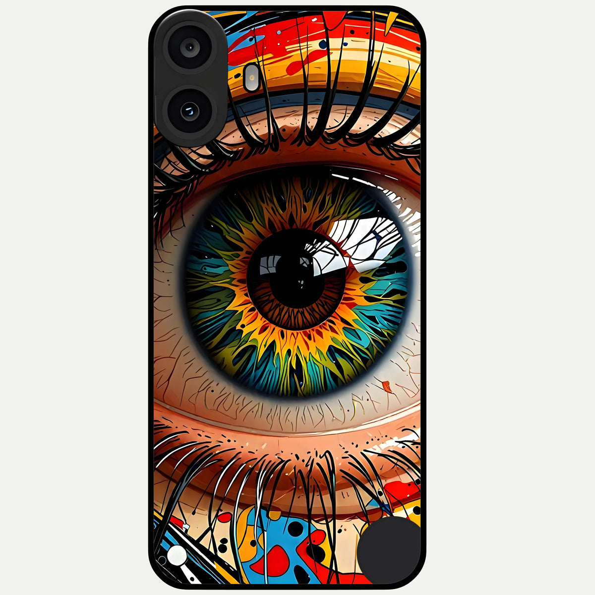  Colorful Eye Glass Case For CMF Phone 1 back cover – full design glossy printed glass finish