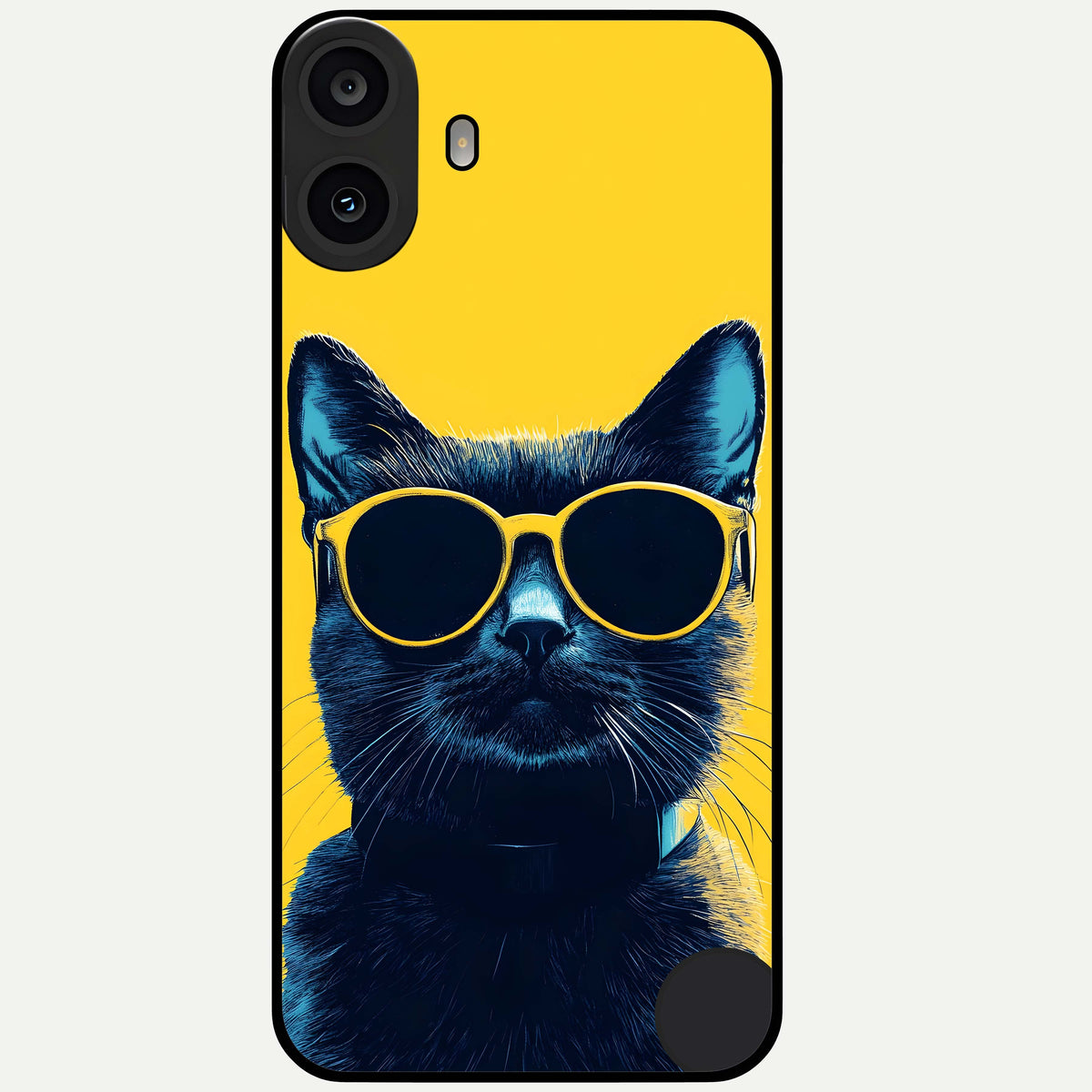  Cool Cat Vibes Glass Case For CMF Phone 1 back cover – full design glossy printed glass finish