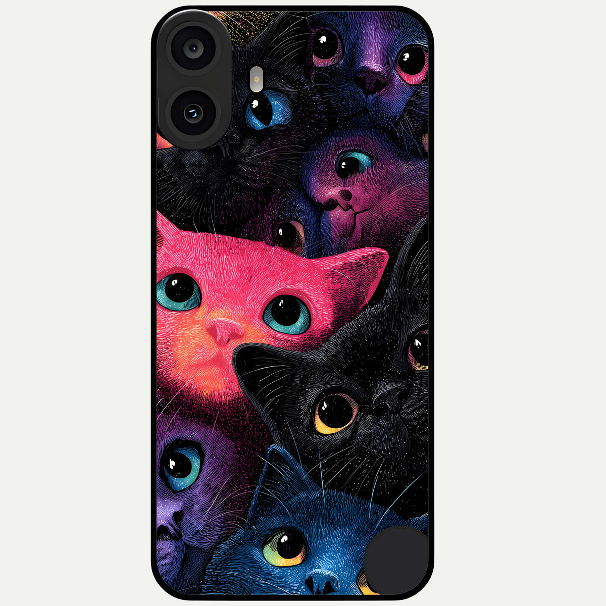  Cosmic Cats Dreams Glass Case For CMF Phone 1 back cover – full design glossy printed glass finish