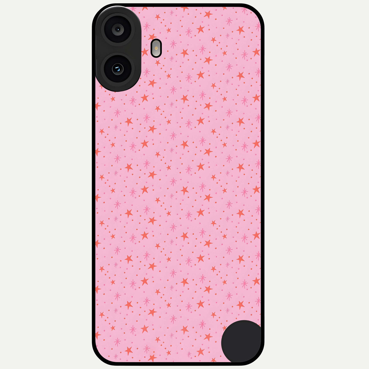  Cosmic Pink Sparkle Glass Case For CMF Phone 1 back cover – full design glossy printed glass finish