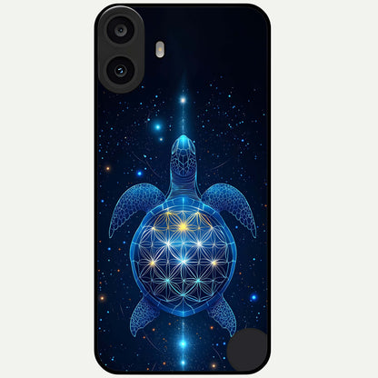  Crimson Blue Turtle Glass Case For CMF Phone 1 back cover – full design glossy printed glass finish