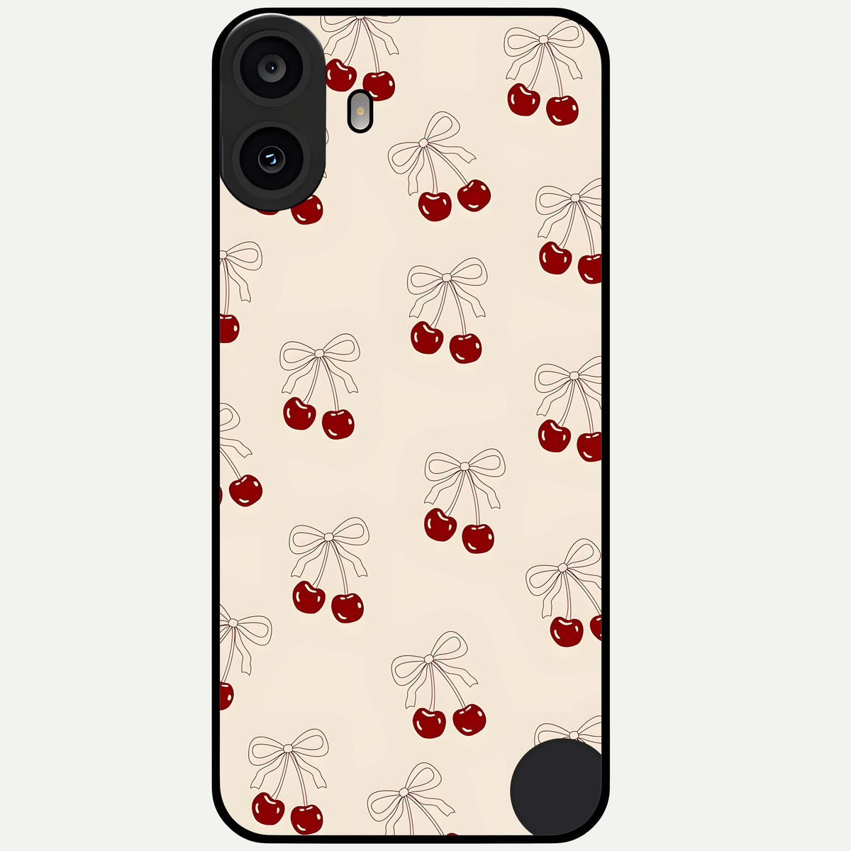  Cute Cherry Pattern Glass Case For CMF Phone 1 back cover – full design glossy printed glass finish