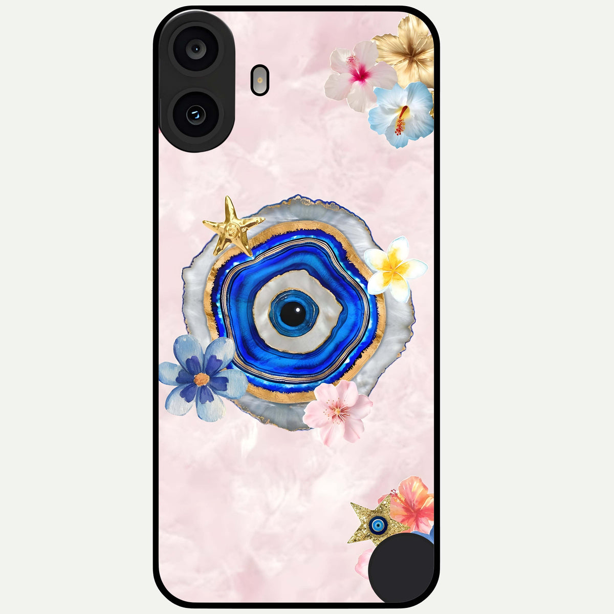  Divine Aura Bloom Glass Case For CMF Phone 1 back cover – full design glossy printed glass finish