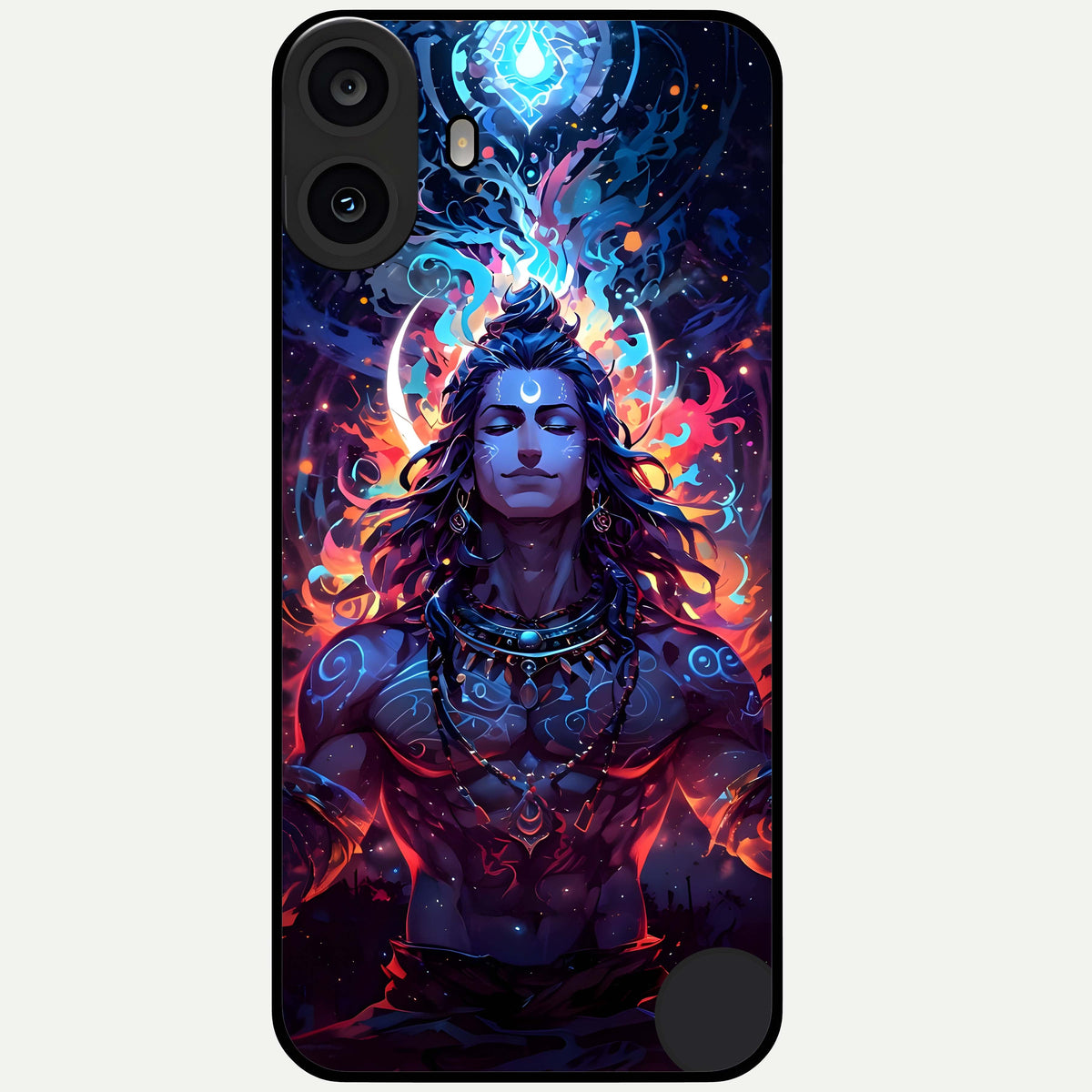  Divine Fire Shiv Glass Case For CMF Phone 1 back cover – full design glossy printed glass finish