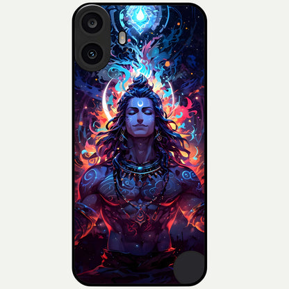  Divine Fire Shiv Glass Case For CMF Phone 1 back cover – full design glossy printed glass finish