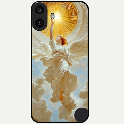  Divine Light Angel Glass Case For CMF Phone 1 back cover – full design glossy printed glass finish