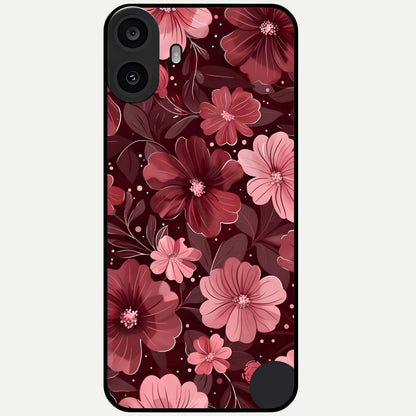  Flower Blush Bloom Glass Case For CMF Phone 1 back cover – full design glossy printed glass finish