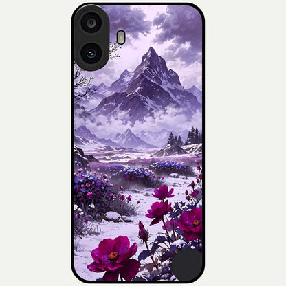  Flower Mountain View Glass Case For CMF Phone 1 back cover – full design glossy printed glass finish