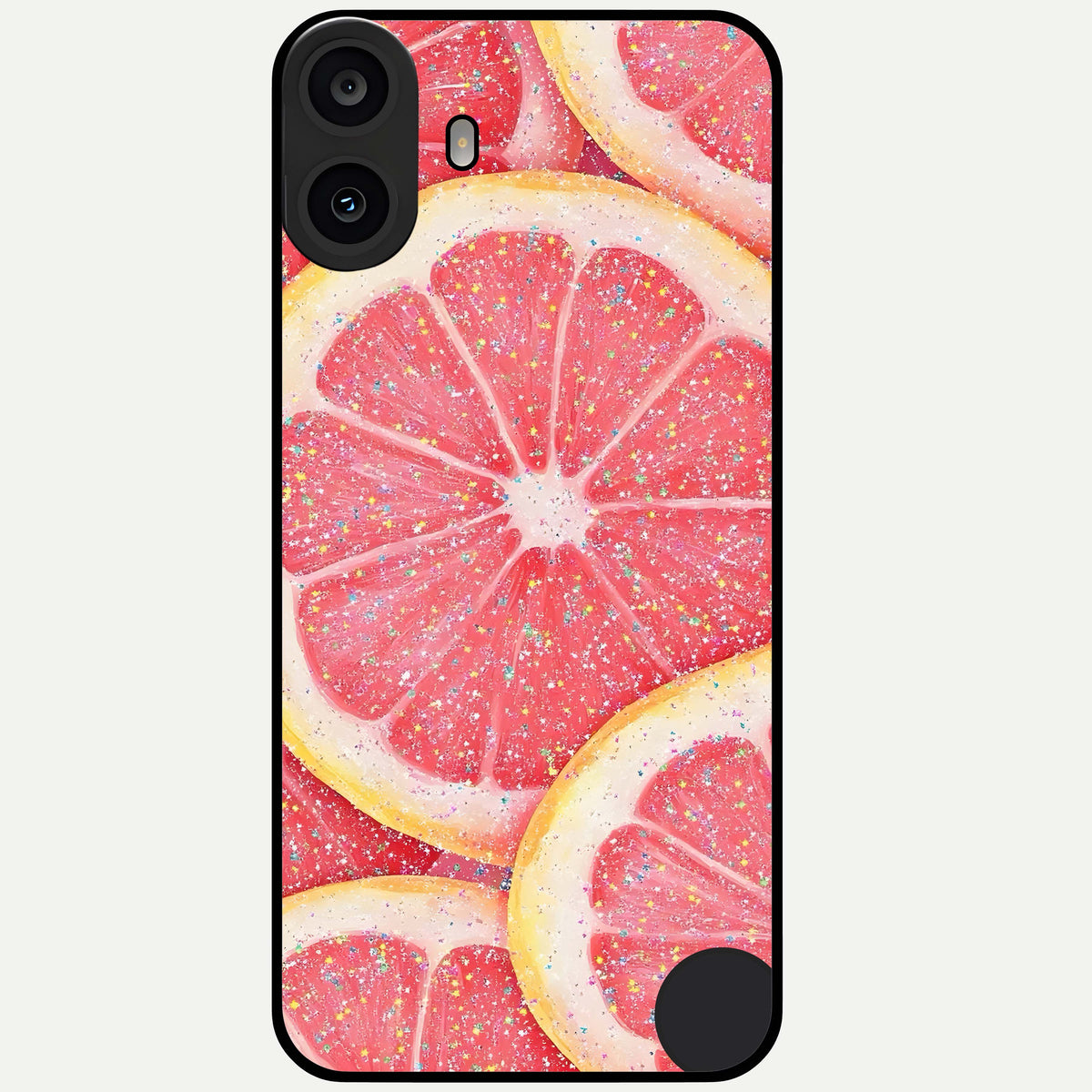  Glitter Grapefruit Glass Case For CMF Phone 1 back cover – full design glossy printed glass finish