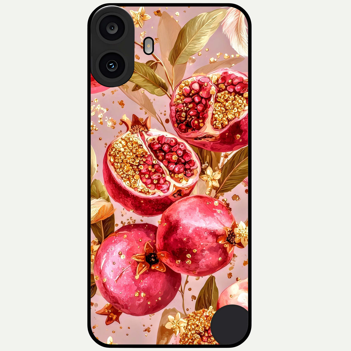 Golden Bloom Glow Glass Case For CMF Phone 1 back cover – full design glossy printed glass finish