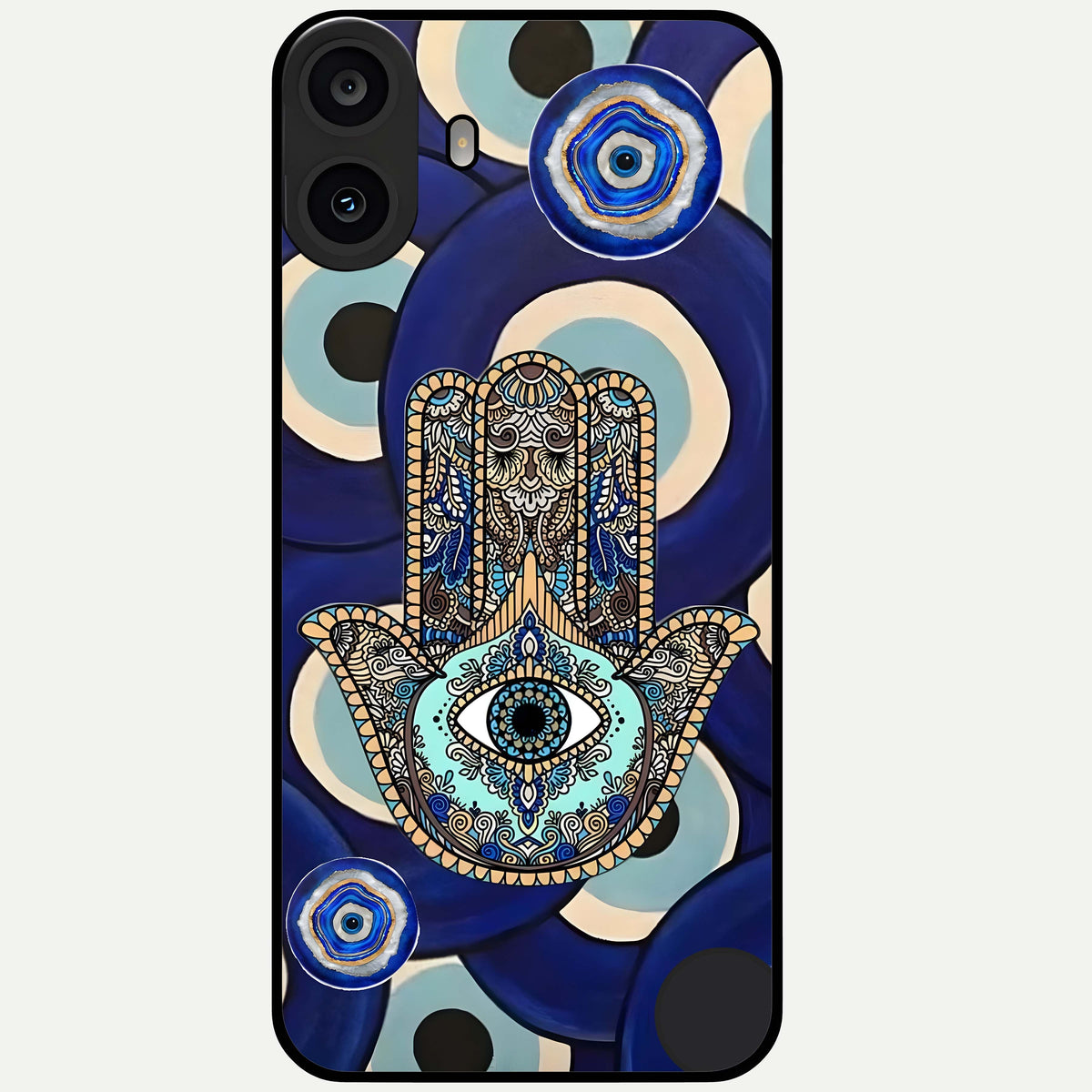  Hamsa Divine Guard Glass Case For CMF Phone 1 back cover – full design glossy printed glass finish