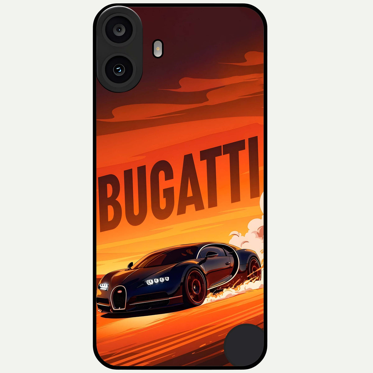  Inferno Bugatti Storm Glass Case For CMF Phone 1 back cover – full design glossy printed glass finish