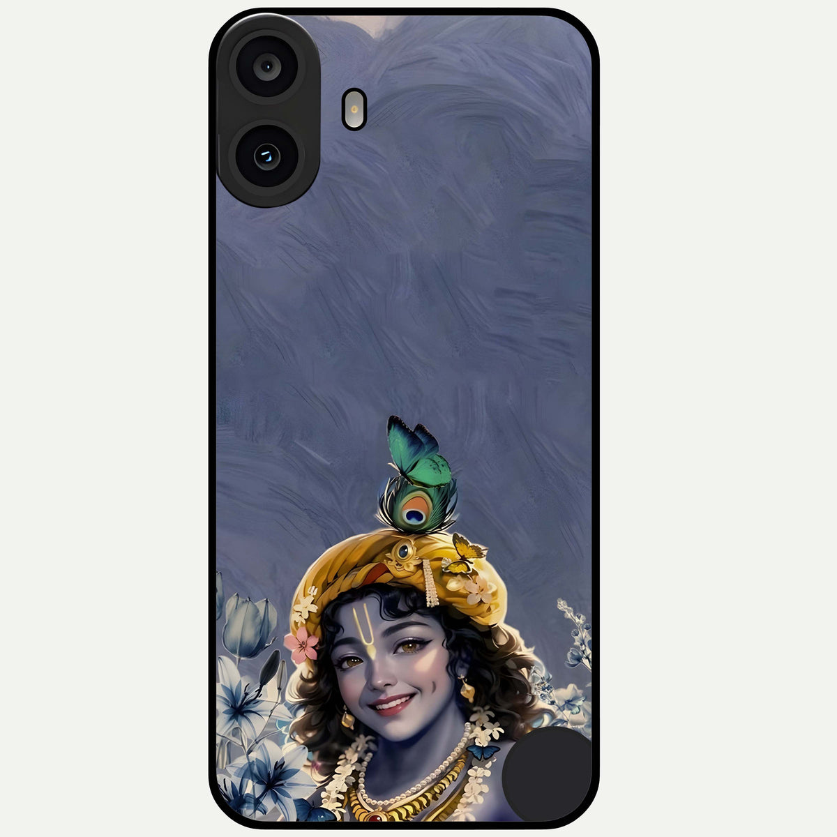  Lord Krishna Glass Case For CMF Phone 1 back cover – full design glossy printed glass finish