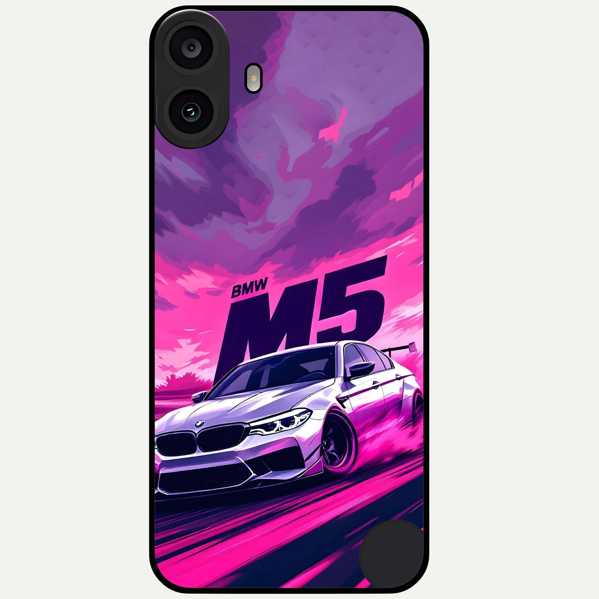  MS Neon Car Glass Case For CMF Phone 1 back cover – full design glossy printed glass finish
