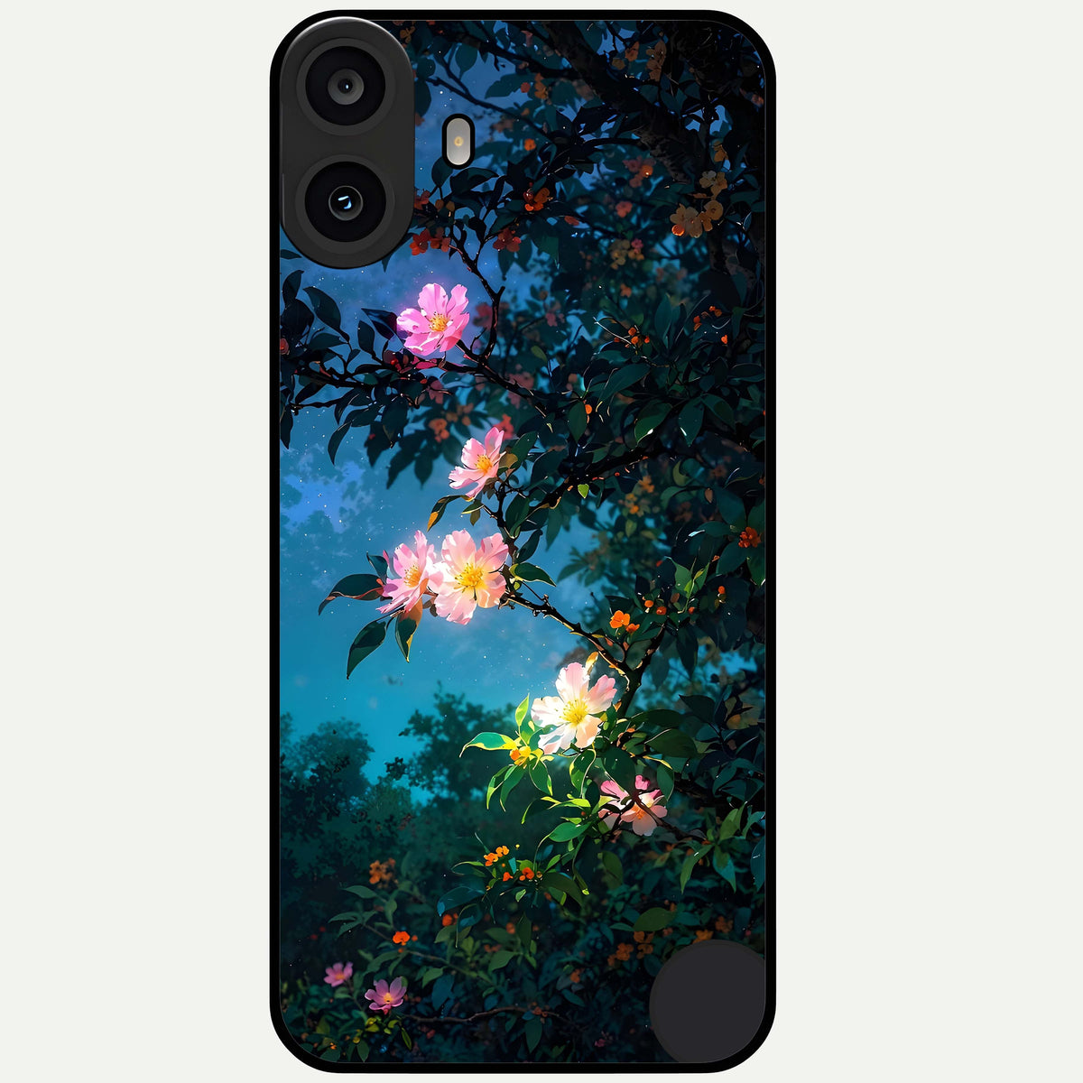  Midnight Bloom Glow Glass Case For CMF Phone 1 back cover – full design glossy printed glass finish