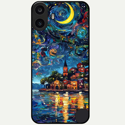 Moonlight Harbor Glow Glass Case For CMF Phone 1 back cover – full design glossy printed glass finish