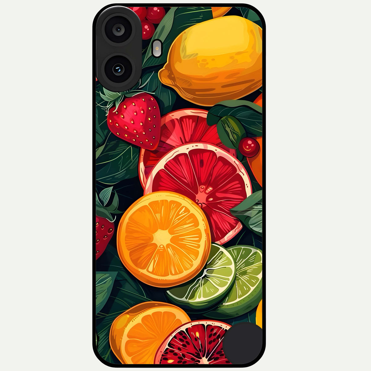  Multiple Fruits Glass Case For CMF Phone 1 back cover – full design glossy printed glass finish