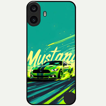  Mustang Bang Glass Case For CMF Phone 1 back cover – full design glossy printed glass finish