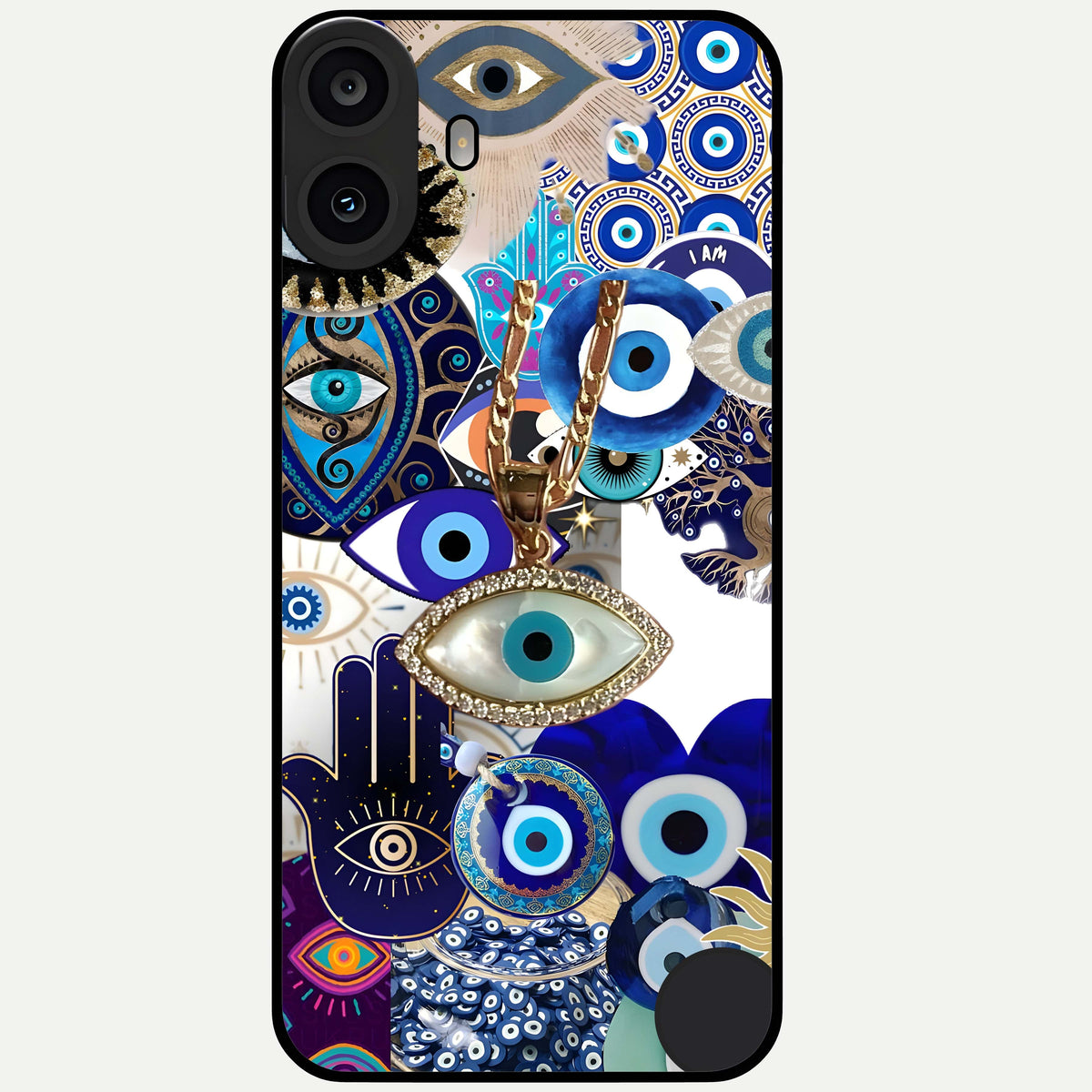 Mystic Charm Eye Glass Case For CMF Phone 1 back cover – full design glossy printed glass finish