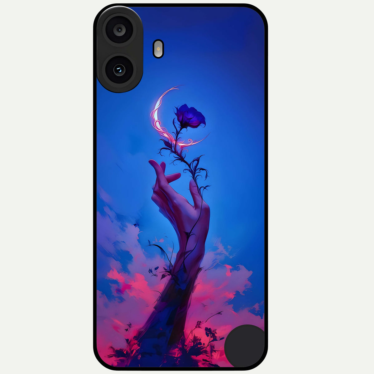  Mystic Hand Glass Case For CMF Phone 1 back cover – full design glossy printed glass finish