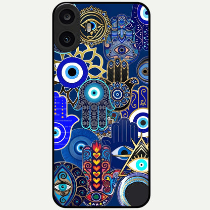  Mystic Palm Guard Glass Case For CMF Phone 1 back cover – full design glossy printed glass finish