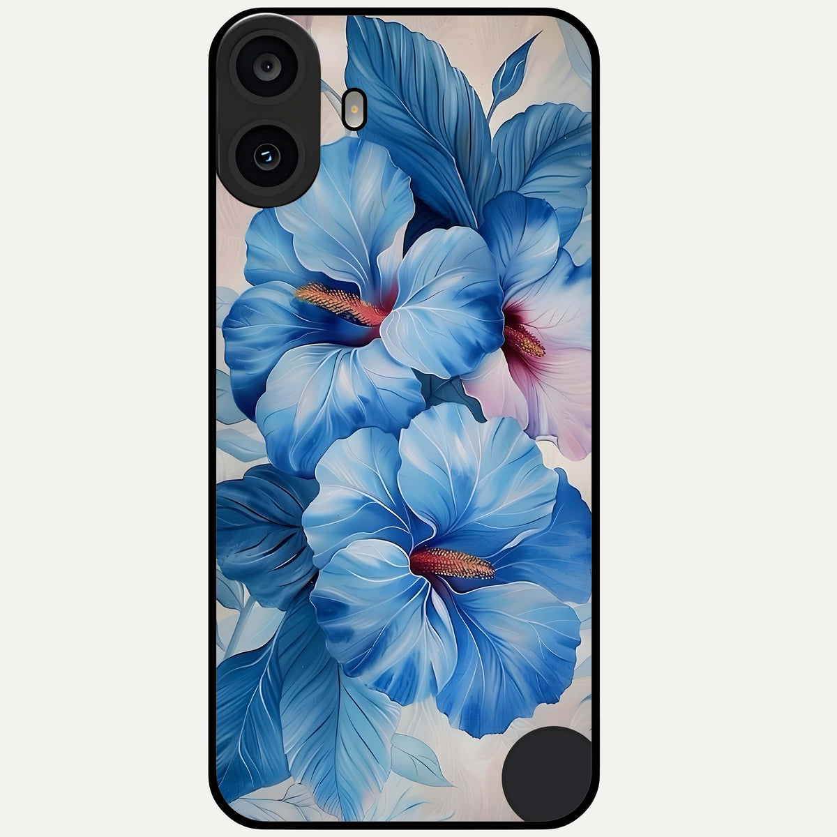  Ocean Hibiscus Grace Glass Case For CMF Phone 1 back cover – full design glossy printed glass finish