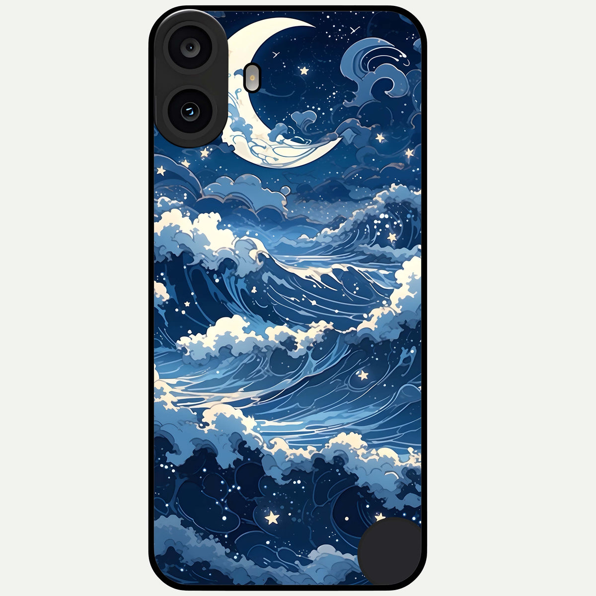  Ocean Moon Waves Glass Case For CMF Phone 1 back cover – full design glossy printed glass finish
