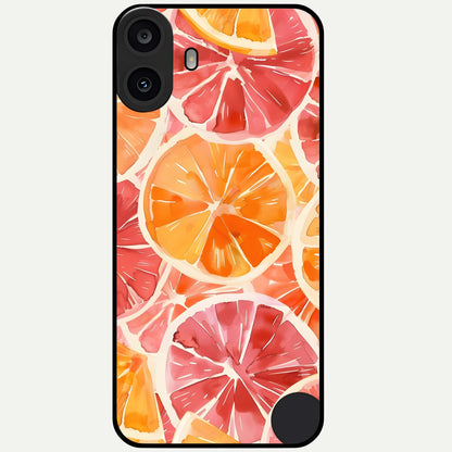  Orange Fruits Pattern Glass Case For CMF Phone 1 back cover – full design glossy printed glass finish