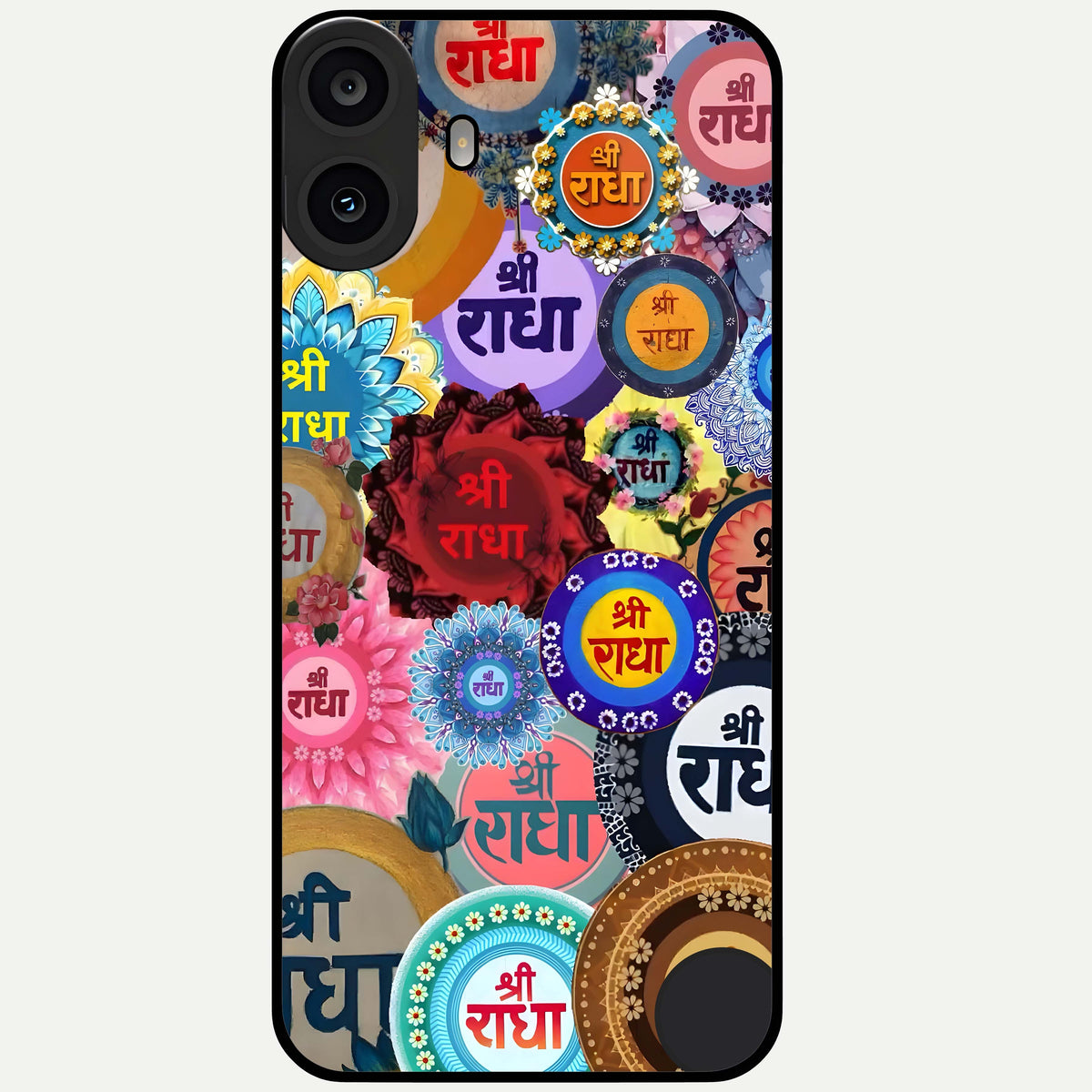  Radha Divine Bloom Glass Case For CMF Phone 1 back cover – full design glossy printed glass finish