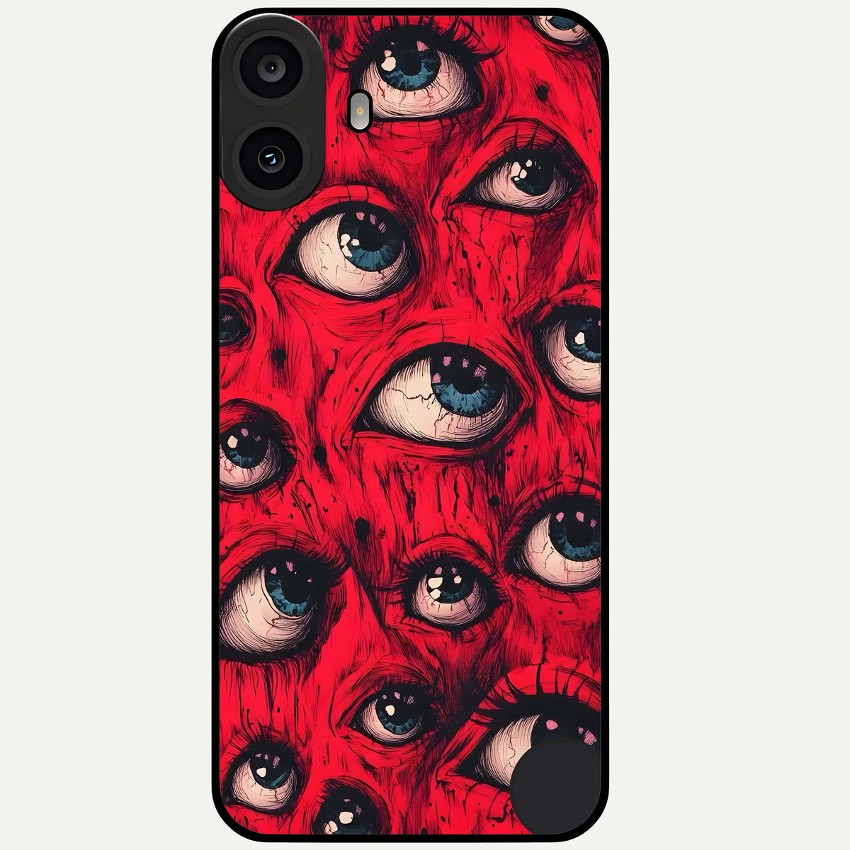  Red Eyes Pattern Glass Case For CMF Phone 1 back cover – full design glossy printed glass finish