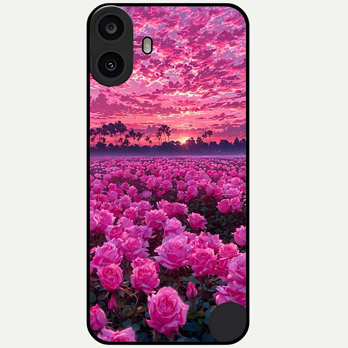  Rose Sunset Valley Glass Case For CMF Phone 1 back cover – full design glossy printed glass finish