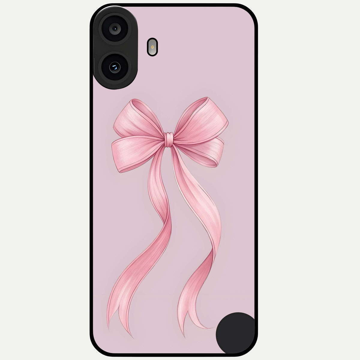  Soft Blush Bow Glass Case For CMF Phone 1 back cover – full design glossy printed glass finish
