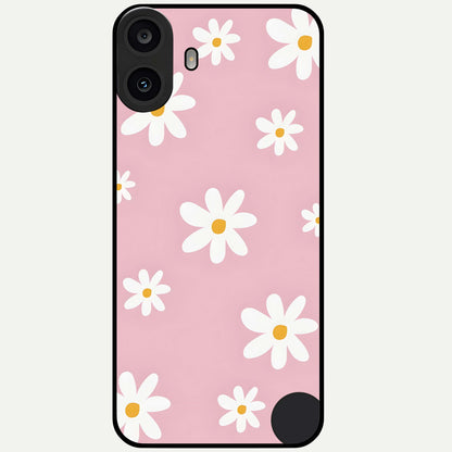  Soft Daisy Bliss Glass Case For CMF Phone 1 back cover – full design glossy printed glass finish