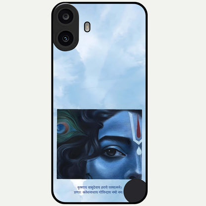  Spiritual Krishna Glass Case For CMF Phone 1 back cover – full design glossy printed glass finish
