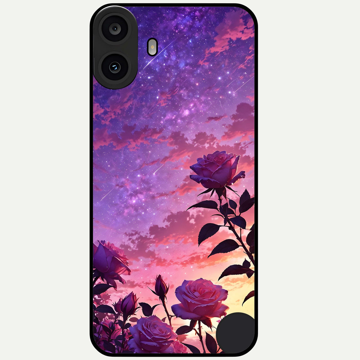  Starlit Rose Twilight Glass Case For CMF Phone 1 back cover – full design glossy printed glass finish