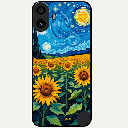  Starry Sunflower Dreams Glass Case For CMF Phone 1 back cover – full design glossy printed glass finish
