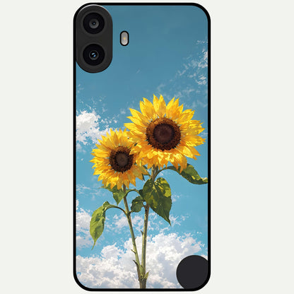  Sunlit Daisy Glow Glass Case For CMF Phone 1 back cover – full design glossy printed glass finish