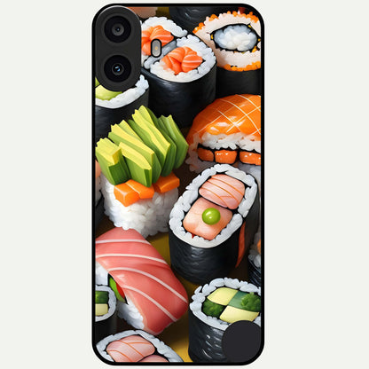  Sushi Food Pattern Glass Case For CMF Phone 1 back cover – full design glossy printed glass finish